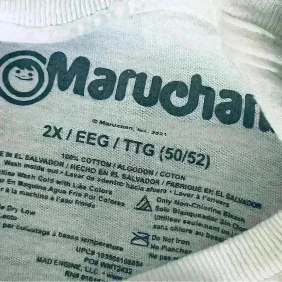 Maruchan - Men's Graphic T-Shirt - White Short Sleeve - Crew Neck 2XL Ramen XXL - Picture 4 of 4